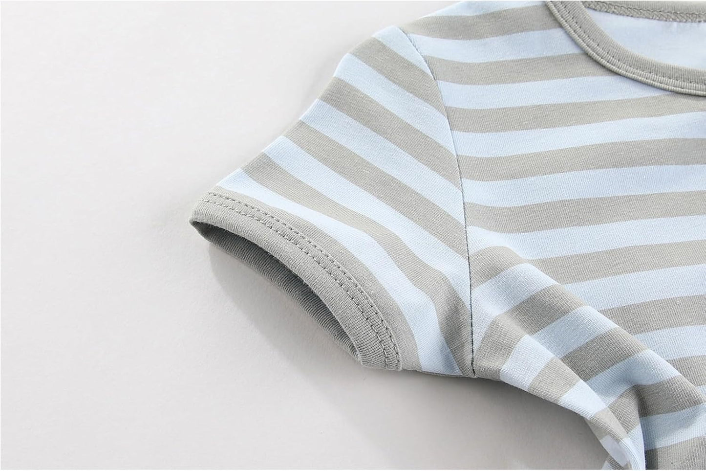 2 Pack Unisex Baby Short Sleeve Rompers 2 Way Zipper New Born One-Piece Jumpsuits 0-24Months Infant Outfits