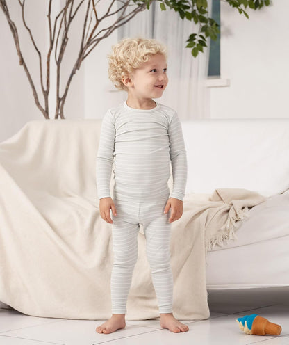 AVAUMA Stripe Pattern Baby Boys Girls Pajama Set Kids Toddler Snug fit Ribbed Sleepwear pjs for Daily Life Style
