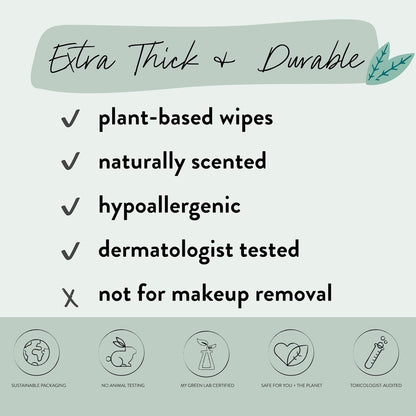The Honest Company Hydrate + Cleanse Naturally Scented Wipes | Cleansing Multi-Tasking Wipes | 99% Water, Plant Based, Hypoallergenic | Aloe + Cucumber, 60 Count