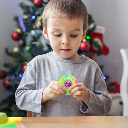 Vdealen Magic Rainbow Puzzle Ball, Fidget Ball Puzzle Brain Teaser Fidget Toy for Boys & Girls- Birthday Party Easter Valentines Day Christmas Stocking Stuffers for Kids Teen & Adults-2 Pack