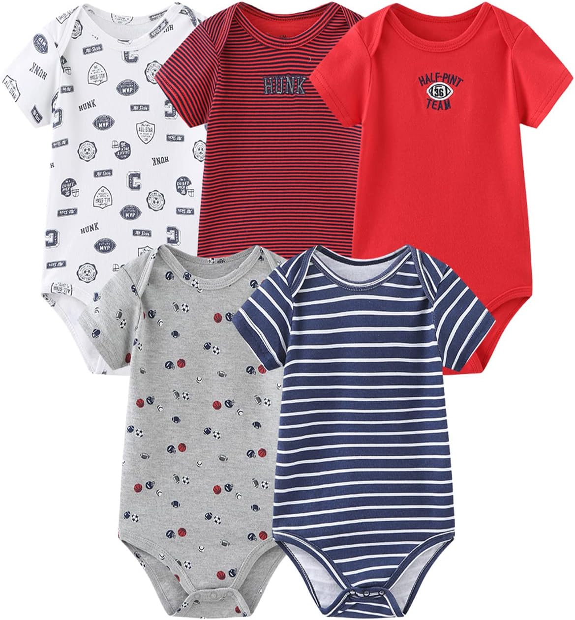 Newborn Layette Gift Set Bodysuits Pants for Baby Girl and Boy 24 Piece 100% Cotton Essentials and Accessories