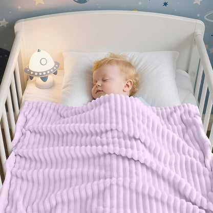 Soft Fleece Baby Blanket Ultra Cozy Baby Blankets for Girls Warm and Lightweight Infant Toddler
