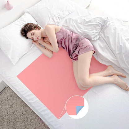 Ultrasoft Waterproof Dry Rubber Bed Sheet Cover/Toddler/Adult Sleeping Mattress Protector/Urine Non-Absorbent Reusable Crib Mat (1 Meter) (36 x 39 Inches) (100 x 90 cm)