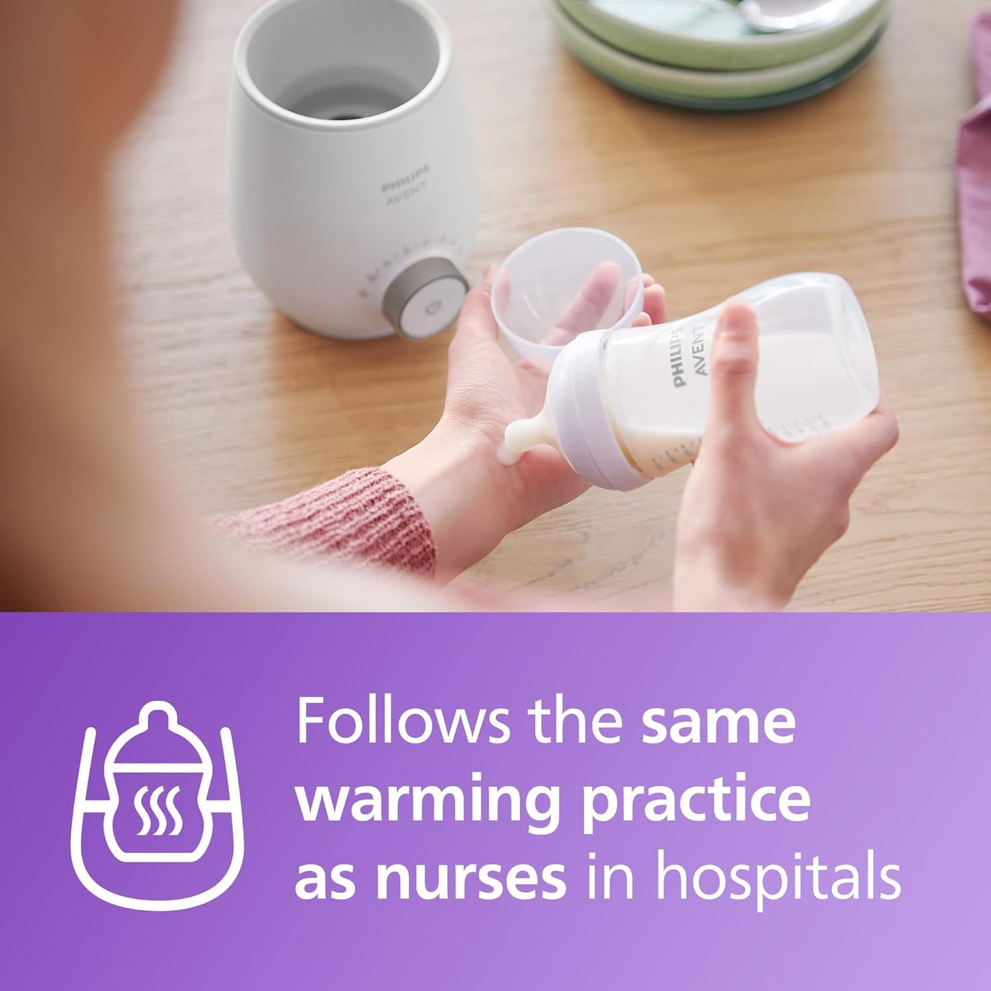 Philips Avent Premium Fast Bottle Warmer, with Smart Temperature Control, Water Bath Technology