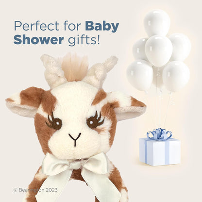 Bearington Collection Baby Lil' Patches, 5.5 in Giraffe Plush Stuffed Animal Baby Rattle, Newborn Toys Gift - Giraffe Stuffed Animal
