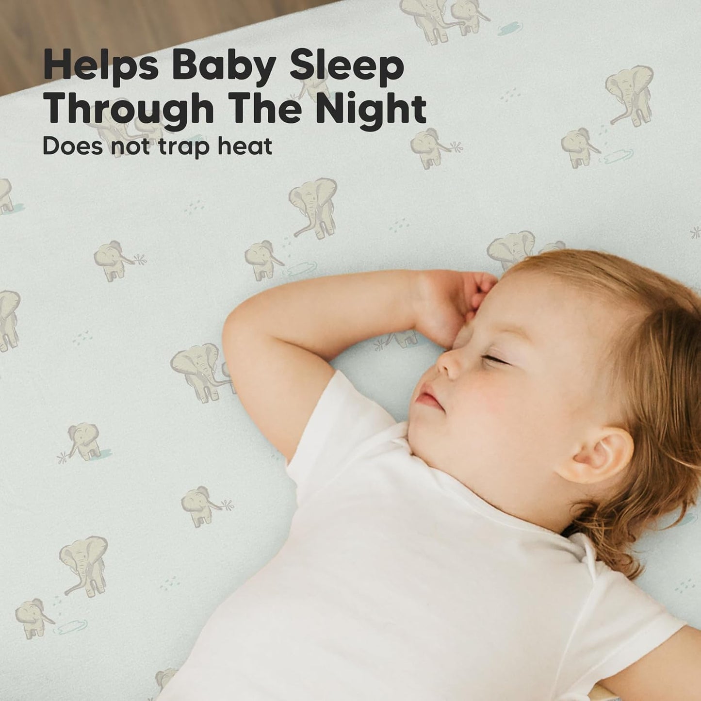 2-Pack Mini Crib Sheets Fitted - 38x26 Pack N Play Sheets for Pack and Play Mattress, Organic