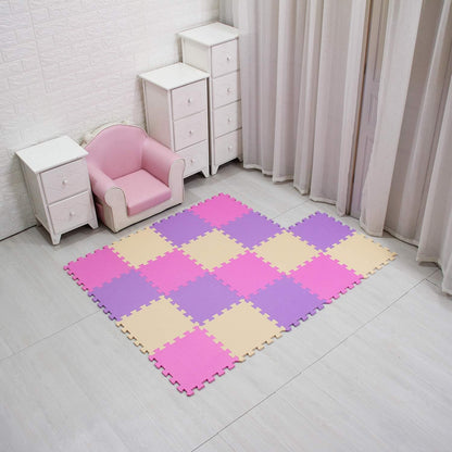 MQIAOHAM® 18 Pieces Puzzle Play Mats, Soft Baby Play Mat, Kids Interlocking Foam Floor Tiles, Toddlers Carpet Playmats G301018-103110111