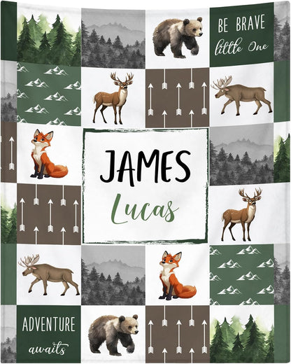 Personalized Baby Blanket - Custom Baby Blanket for Boys with Name for Kids Personalized Baby Boy