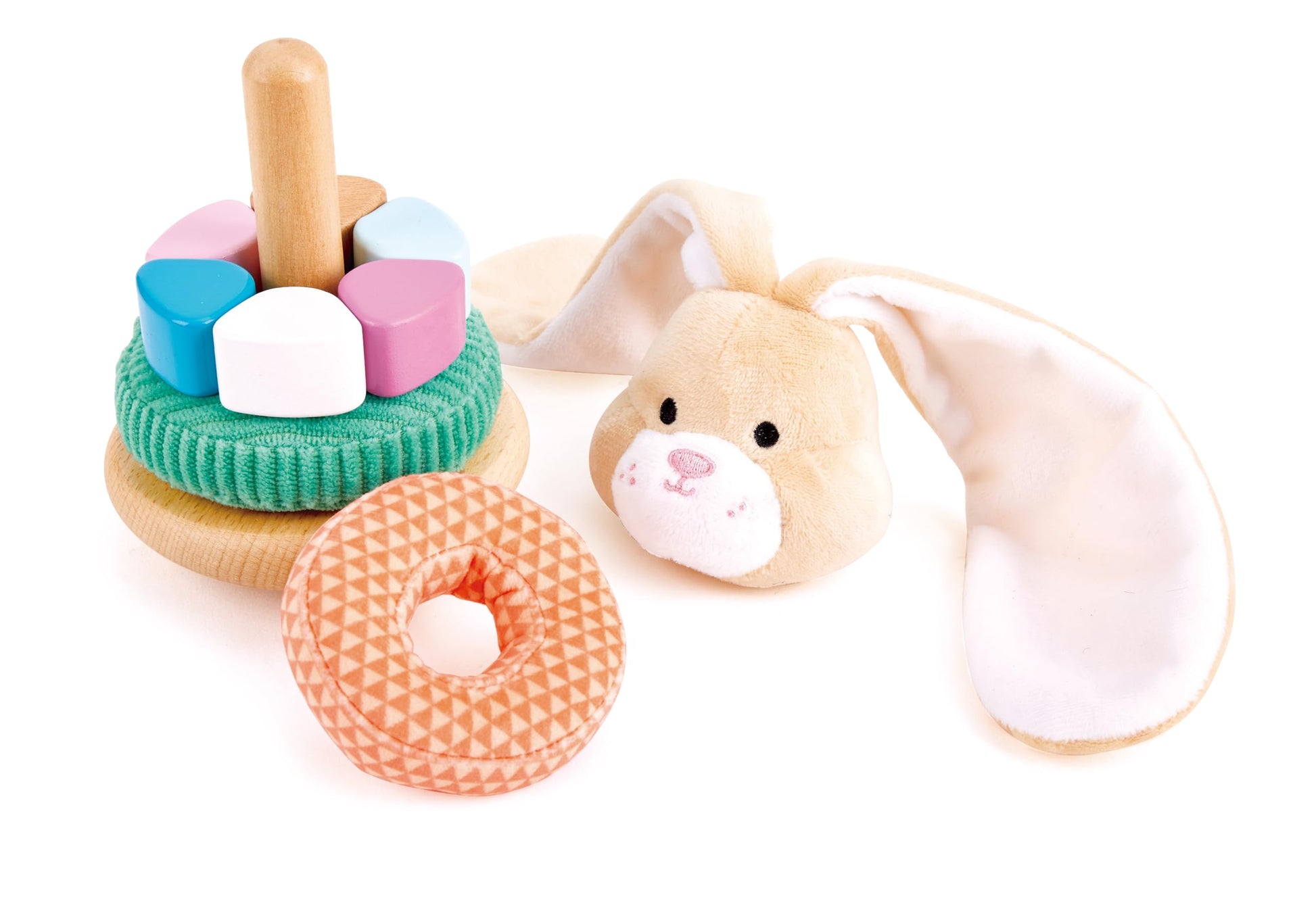 Hape Bunny Stacker|Wooden Stacking Rings|Wobble Learning Tower Developmental Toy, for Babies 10