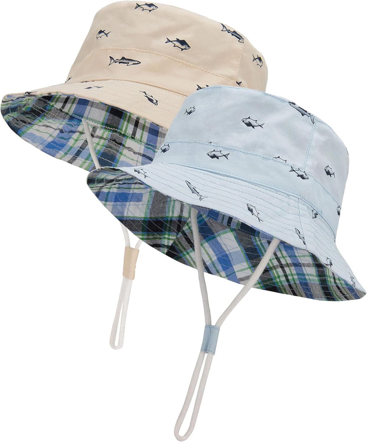 Durio Baby Bucket Sun Hat Toddler Hats Summer Beach Hat UPF 50+ Sun Protection Bucket Hats for Kids Baby Boy Girl Gifts 2Pack