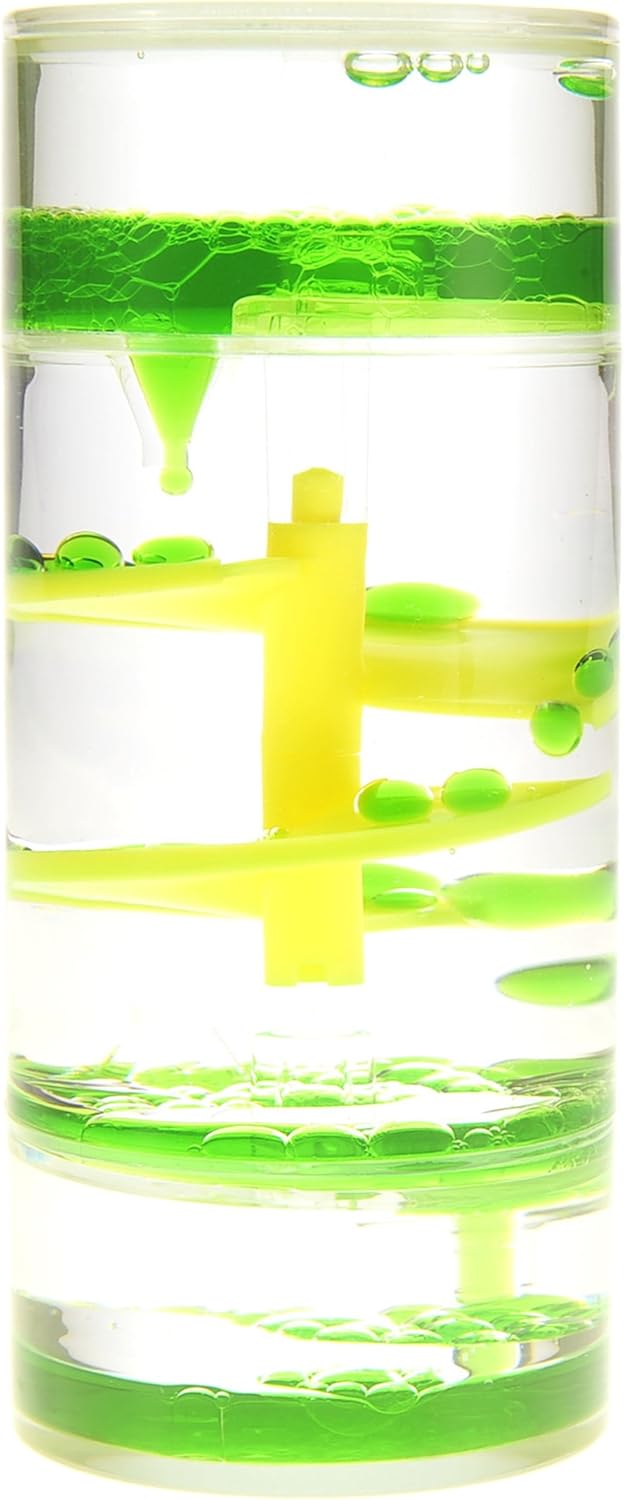 PowerTRC Cylinder Liquid Motion Bubbler, Liquid Sensory Toy Timer, Calm and Relaxing Fidget Desk Toy, Helps with Anxiety, Austism, ADHD. Gifts for Kids and Adults Classroom and Office