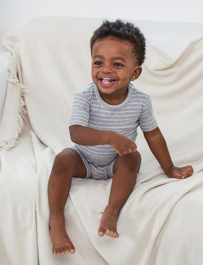 AVAUMA Stripe Pattern Baby Boys Girls Pajama Set Kids Toddler Snug fit Ribbed Sleepwear pjs for Daily Life Style