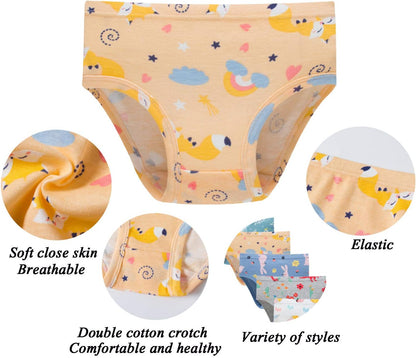 Boboking Soft Cotton Underwear Toddler Girls'Briefs Soft Undies