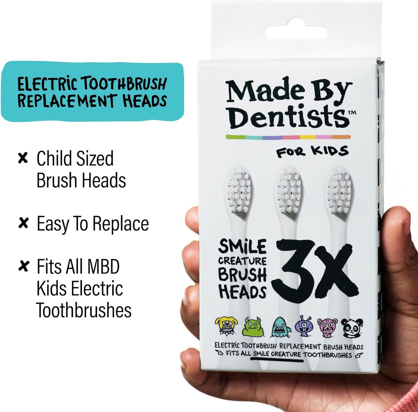 Kids Electric Toothbrush - Rechargeable Vibrating Toothbrush with Timer, Includes 6 Replacement