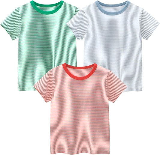 Boys' 4-Pack Excavator Short Sleeve Crewneck T-Shirts Top Tee Size 2-7 Years Toddler Boys' Value Pack Cotton T-Shirt