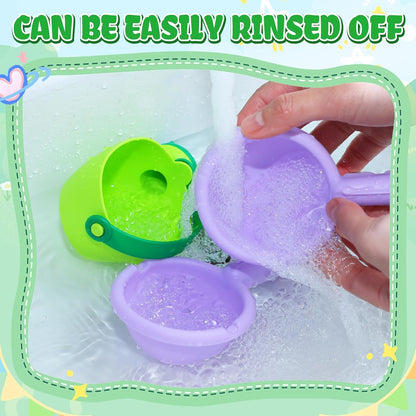 Small Soft Bath Toys for Toddlers 1-3 - Super Easy to Clean Water Table Toys Baby Tub Swimming Pool