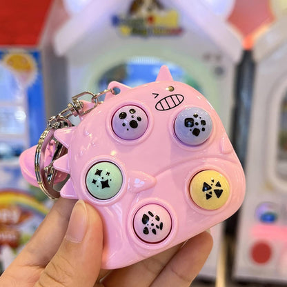 Light Green Hamster Catching Game Keychain, Stress Relief Sensory Fidget Toy Hand Eye Coordination Fidget Toy 2.7"x1.4" Fidget Blocks