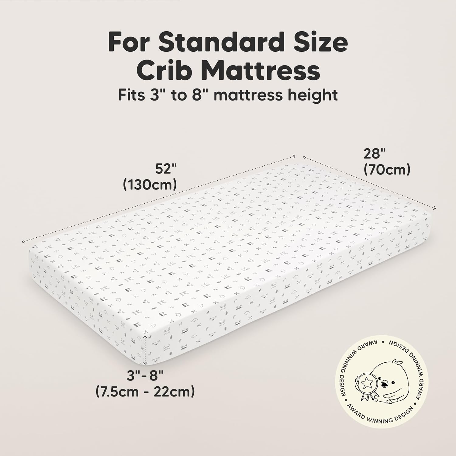 KeaBabies 2-Pack Organic Crib Sheets for Boys, Girls - 52x28 Fitted Crib Mattress Sheet Neutral