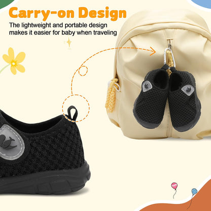 FEETCITY Baby Shoes Boys Girls First Walking Shoes Infant Sneakers Lightweight Slip On Shoe