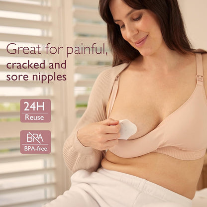 Momcozy Hydrogel Nipple Pads with Soothing Lanolin, Soothies Gel Nursing Pads Provide Instant