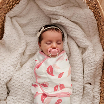 GLLQUEN BABY Baby Swaddle Sleep Sacks with Zipper - 3-Pack Newborn Swaddling Sack, Baby Swaddles Sleep Sack 0-3 Months,Pink Floral or Leaves, Swaddling Blankets 3 Pack Wrap Set, Easy Change Swaddle
