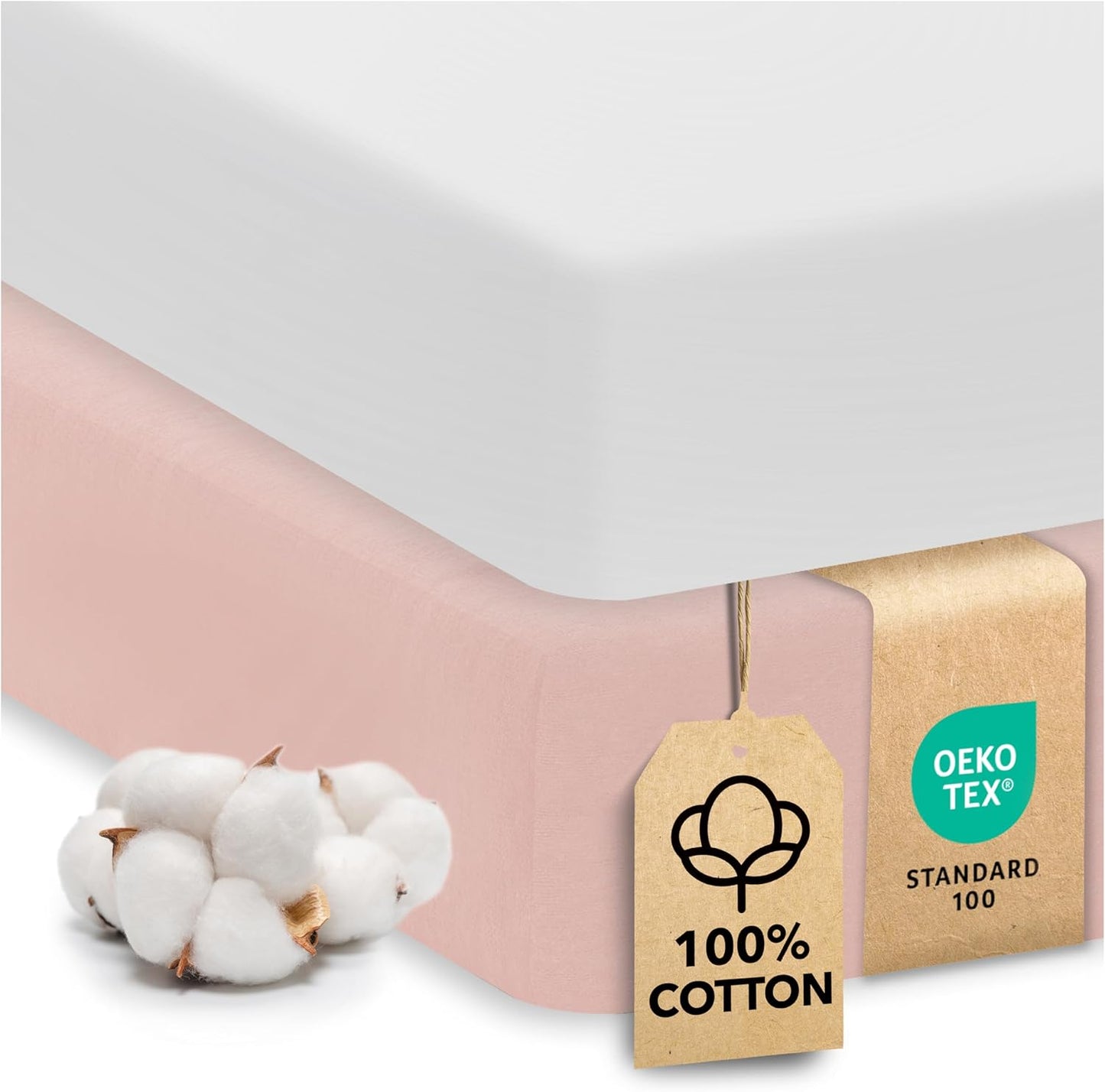 Sweety Fox 2-Pack Crib Sheets - Soft Jersey Cotton Fitted Sheets for Boys and Girls, Mini Crib
