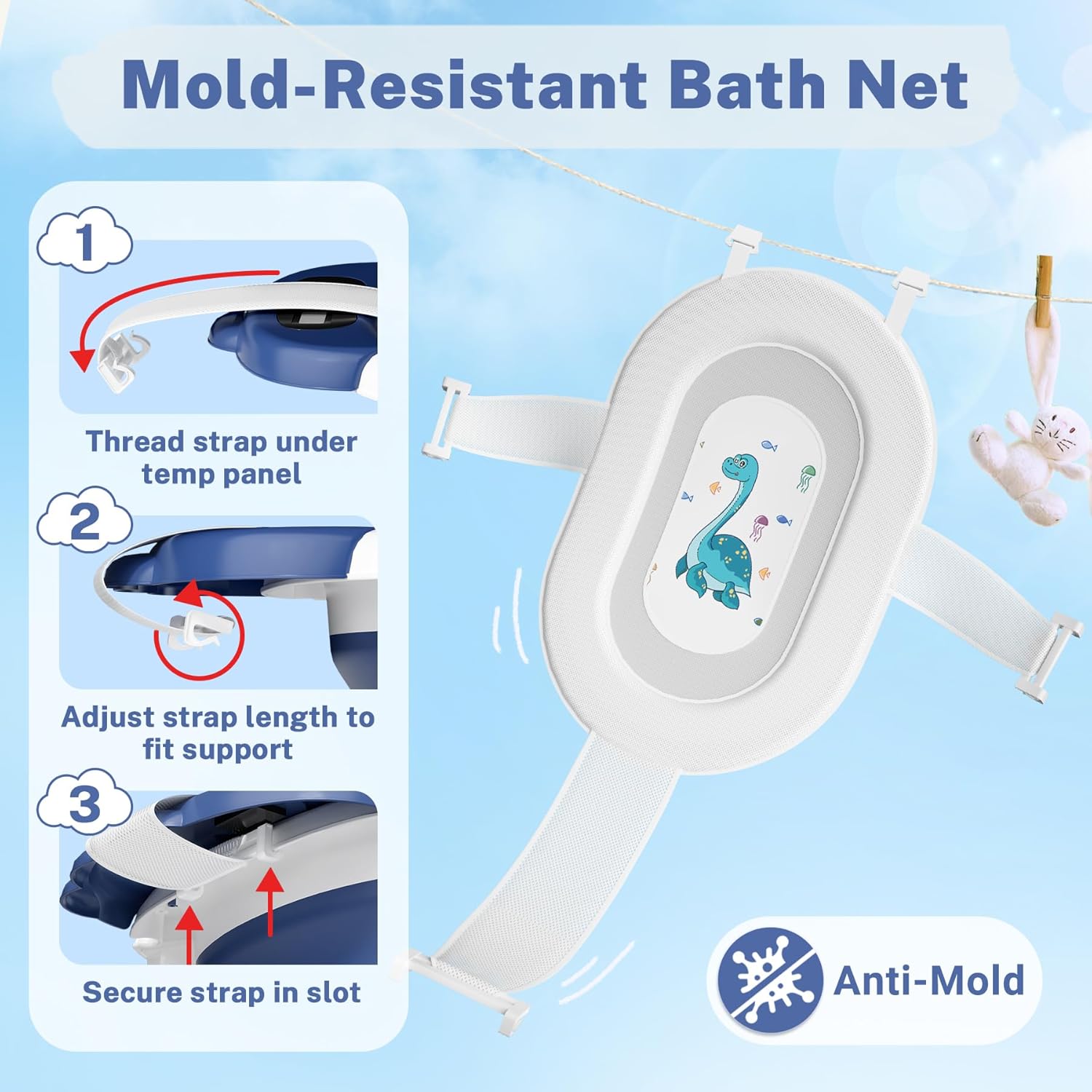 AVIDOR Baby Bathtub,Collapsible Bathtub for Newborn to Toddler,Durable Essential Infant Bath