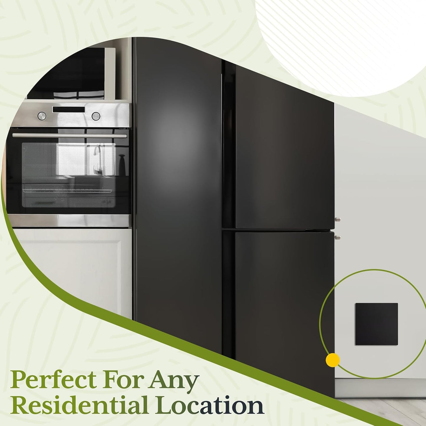 TG Screwless Double Blank Wall Plate, Child Safe Blank Device Outlet Cover, Mid-Size 2-Gang 4.88" H x 4.92" L, Polycarbonate Thermoplastic, UL Listed, SP-MB2-BK, Black (1 Pack)