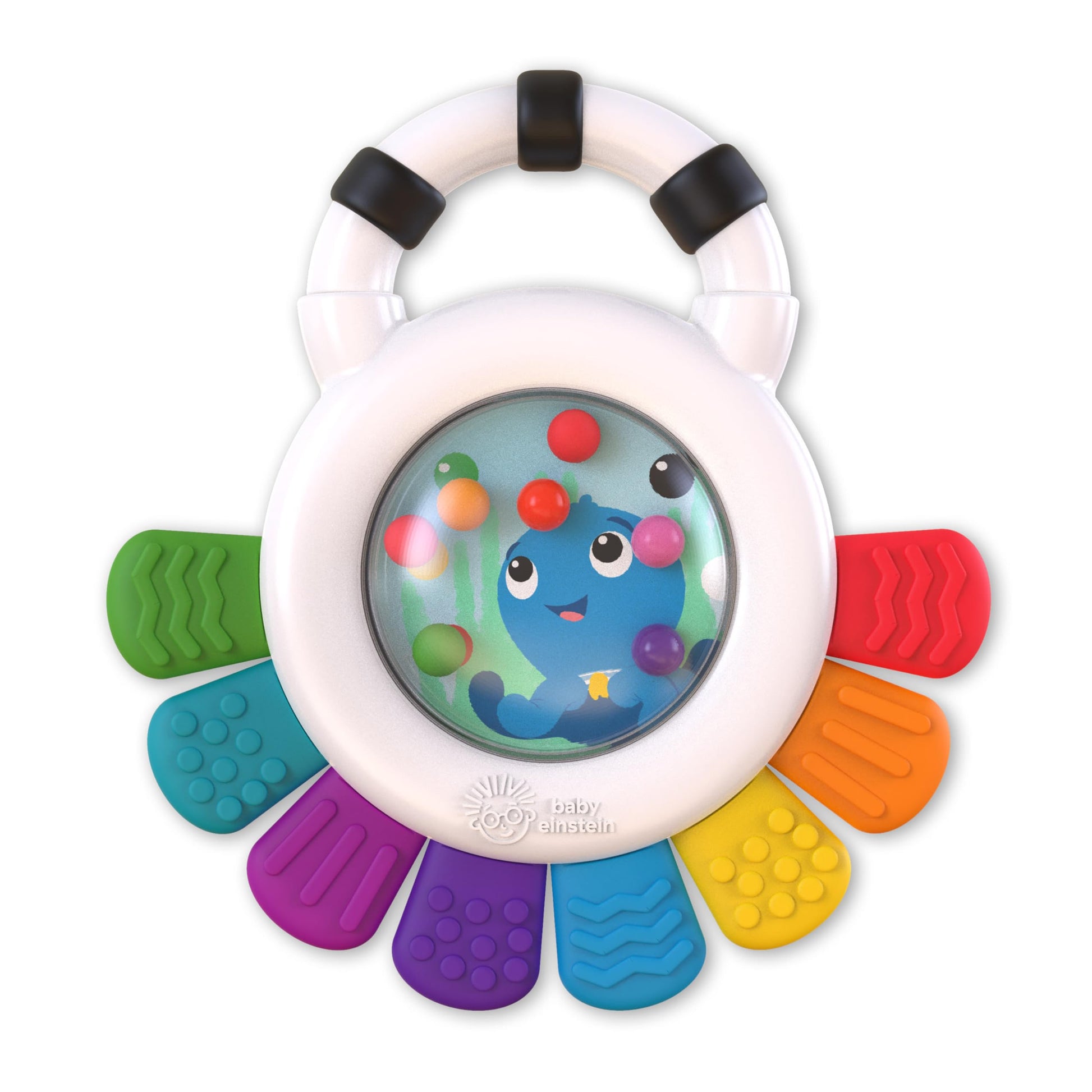 Baby Einstein Outstanding Opus The Octopus Sensory Rattle & Teether Multi-Use Toy, BPA Free &