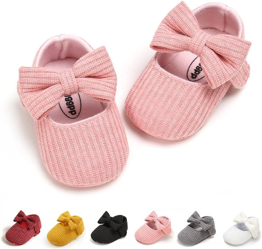 Baby Shoes Mary Jane Flats Non Slip Soft Sole Infant Toddler Sneakers First Walkers Party Christmas Dress Shoes