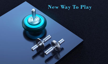 Fidget Spinner, Colorful Glow in The Dark, High Speed and Silence, Cool Metal Mechanical Gear Shape Design with Skull Symbol, Anti-Anxiety and Stress Release for Kids and Adults