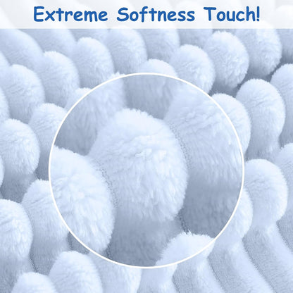 Soft Fleece Baby Blanket Ultra Cozy Blue Baby Blankets for Boys Warm and Lightweight Infant Toddler