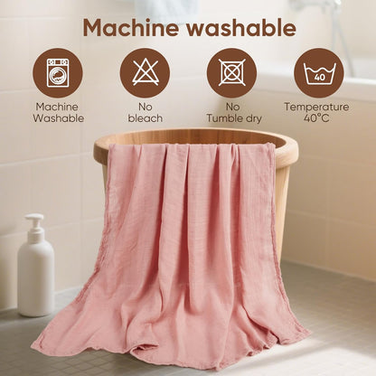 Muslin Swaddle Blankets, Nursery Receiving Blanket for Newborn, Baby Swaddle Wrap Soft Silky &