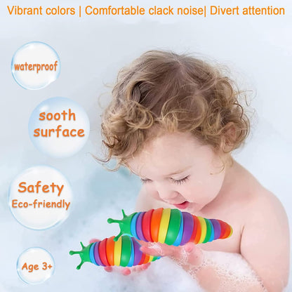 IFiwin Fidget Slug Halloween Toys, 3PC Sensory Slug Halloween Fidget Toys, Autism Sensory Toys, Halloween Party Favors for Baby Kids Toddlers Adults