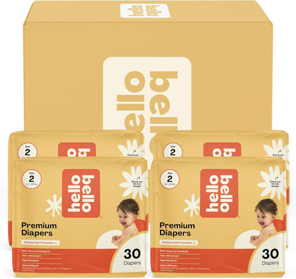 Hello Bello Diapers, Size 2 (10-16 lbs) Surprise Pack for Girls - 120 Count of Premium Disposable Baby Diapers, Hypoallergenic with Soft, Cloth-Like Feel - Assorted Girl & Gender Neutral Patterns