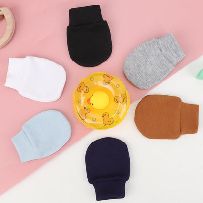 BQUBO 6 Pairs Newborn Baby Boys Girls Mittens 0-6 Months Unisex-Baby Infant Mittens Elastic No Scratch Wrist Gloves
