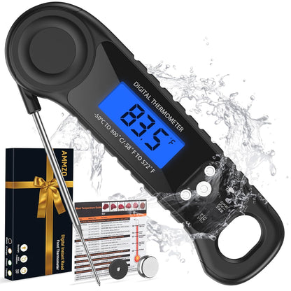 Meat Thermometer Digital, Instant Read Food Thermometer for Cooking Deep Fry BBQ Oven Grill Smoker