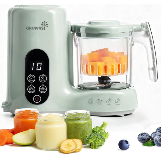 Grownsy Baby Food Maker, Steamer & Blender Baby Food Processor, Green