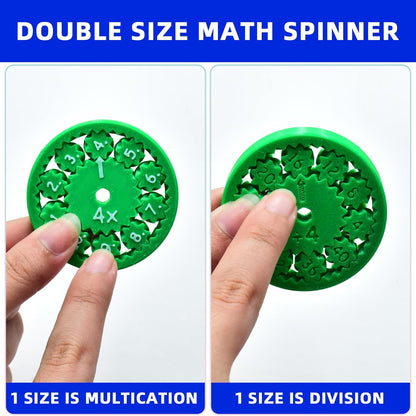 Math Fidget Spinners,Funny Educational Math Fact Tools,Math Learning & Education Toys Game,Creative Gift (9 PCS-Multiplication & Division)