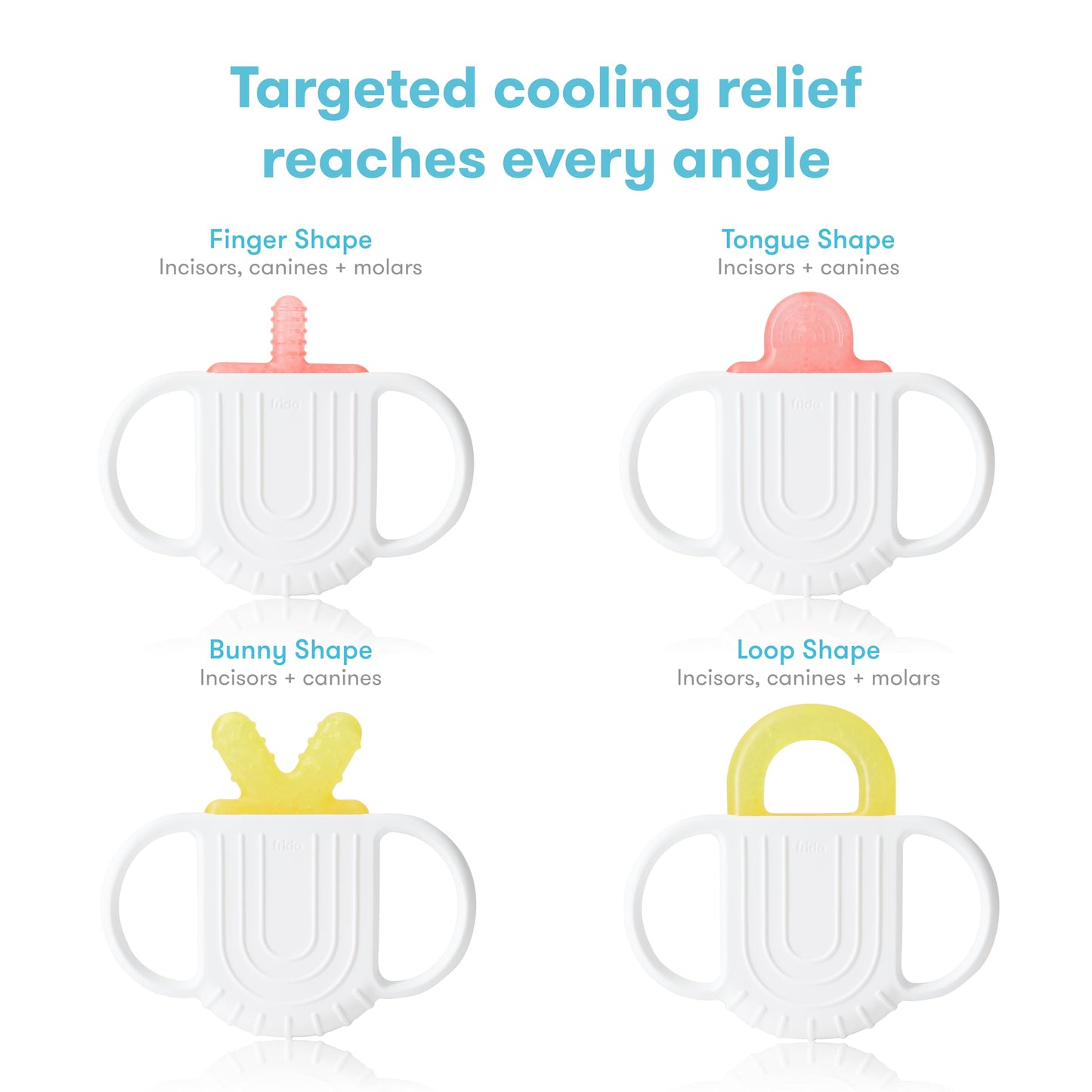 Frida Baby Silicone Teething Toys, 4-in-1 Teether for Babies & Infants, Teething Relief for 0-18