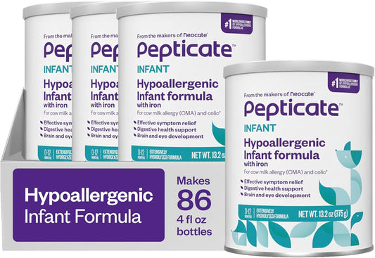 Pepticate Baby Formula, Hypoallergenic Powdered Infant Formula for Cow Milk Allergy, with Omega 3