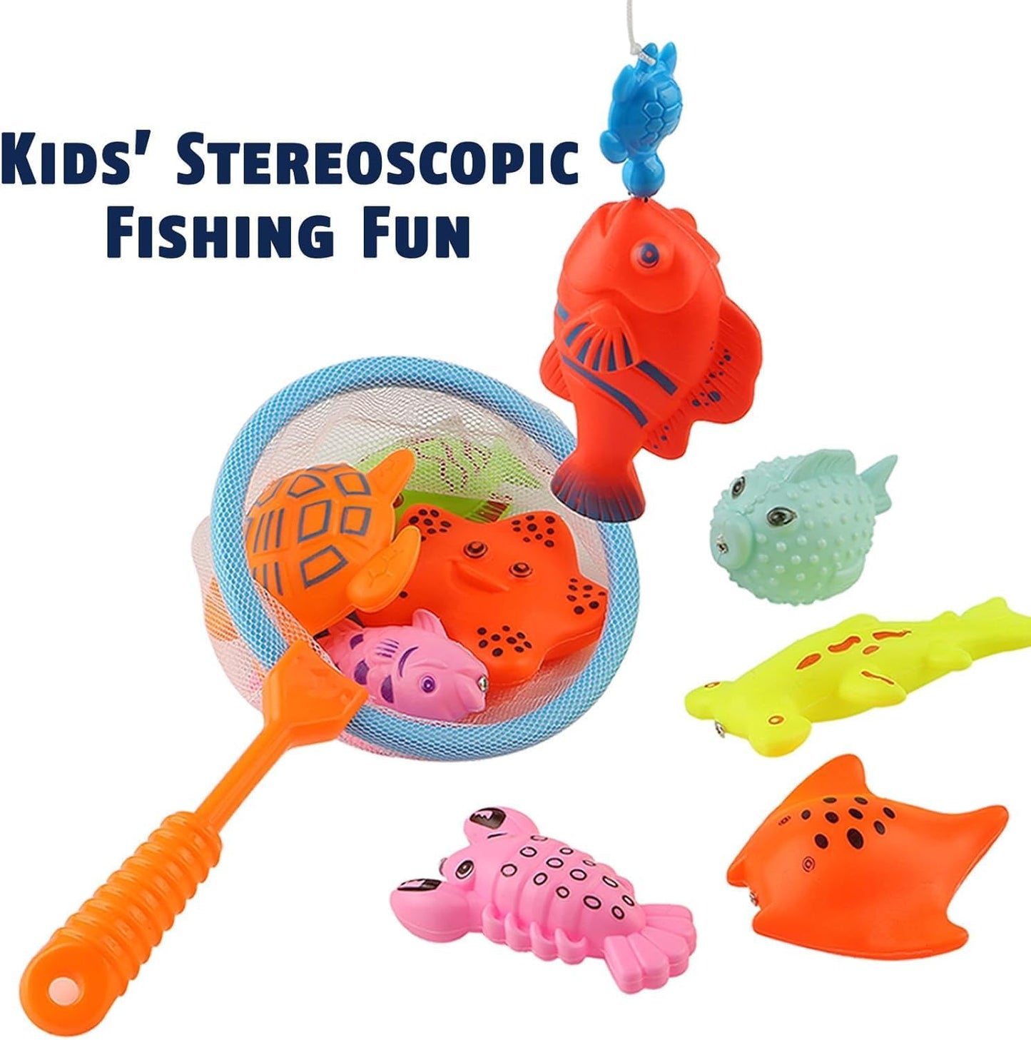 CozyBomB™ Magnetic Fishing Toys Game Set for Kids | Water Table Bathtub Kiddie Pool Party & Pole