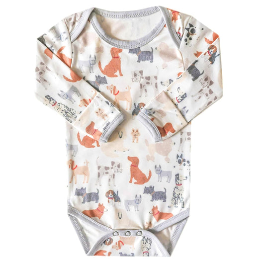 Copper Pearl Long Sleeve Bodysuit Baby: Ultra Soft Baby for Newborns, Boys, and Girls - Stylish, Comfortable, Overlap Shoulders, Premium Knit Fabric - Newborn, Rufus