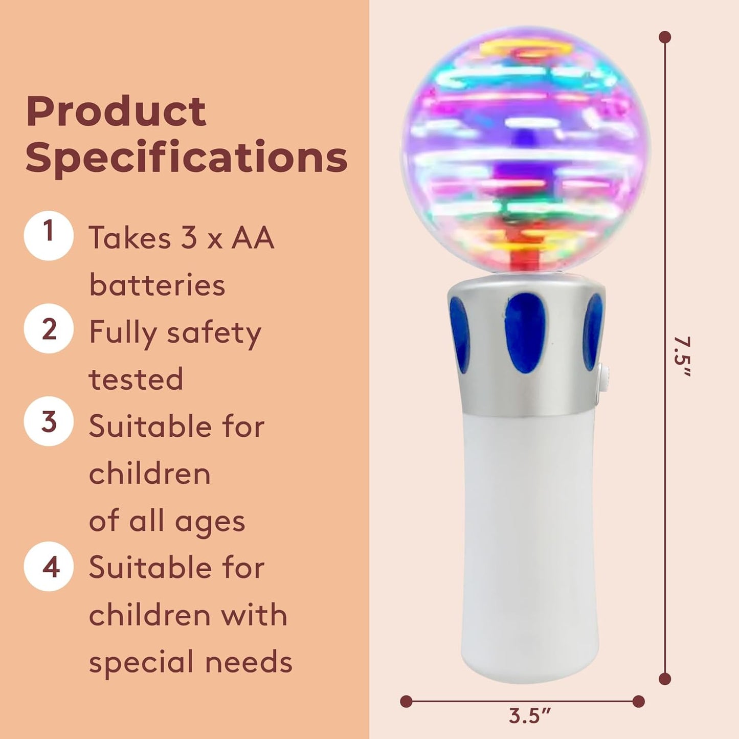 Musical Light Up Wand - Sensory Lights for Autistic Children - Light Up Sensory Toys - Autism Toys - Sensory Toys for Kids with Autism