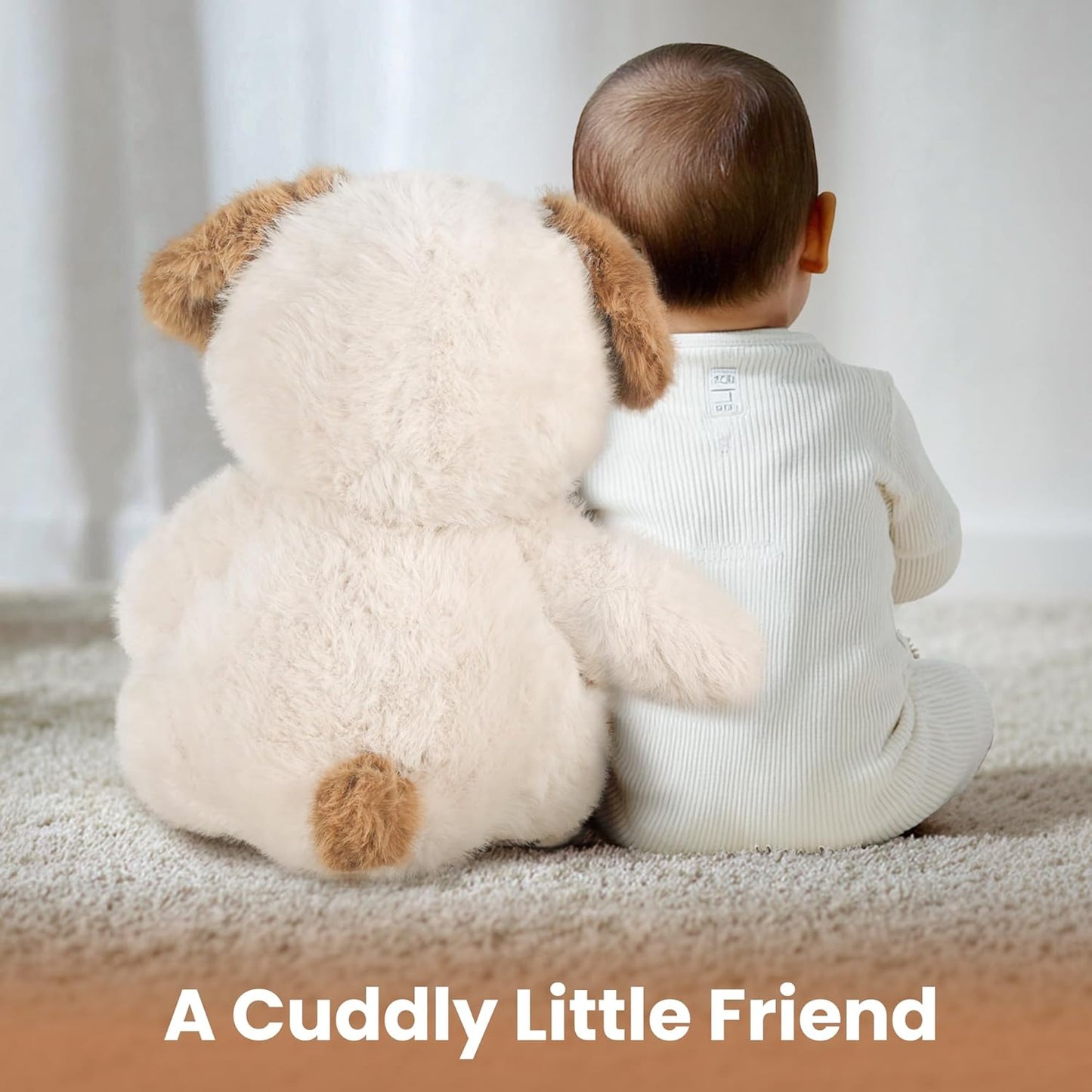 iPlay, iLearn Dog Stuffed Animal, Soft Plush Baby Toy, Infant 18" Big Cute Fluffy Puppy Toy, Ultra Soft Nursery Bedtime Huggable Birthday Gifts for Toddlers Girls Boys Kids Age 0 and up