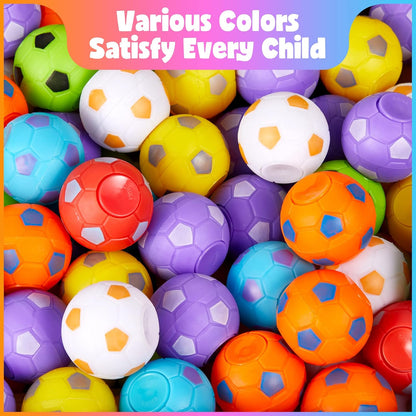 SCIONE 108 Pack Fidget Spinners Soccer Ball Soccer Party Favors for Kids 4-8 8-12 Classroom Prizes