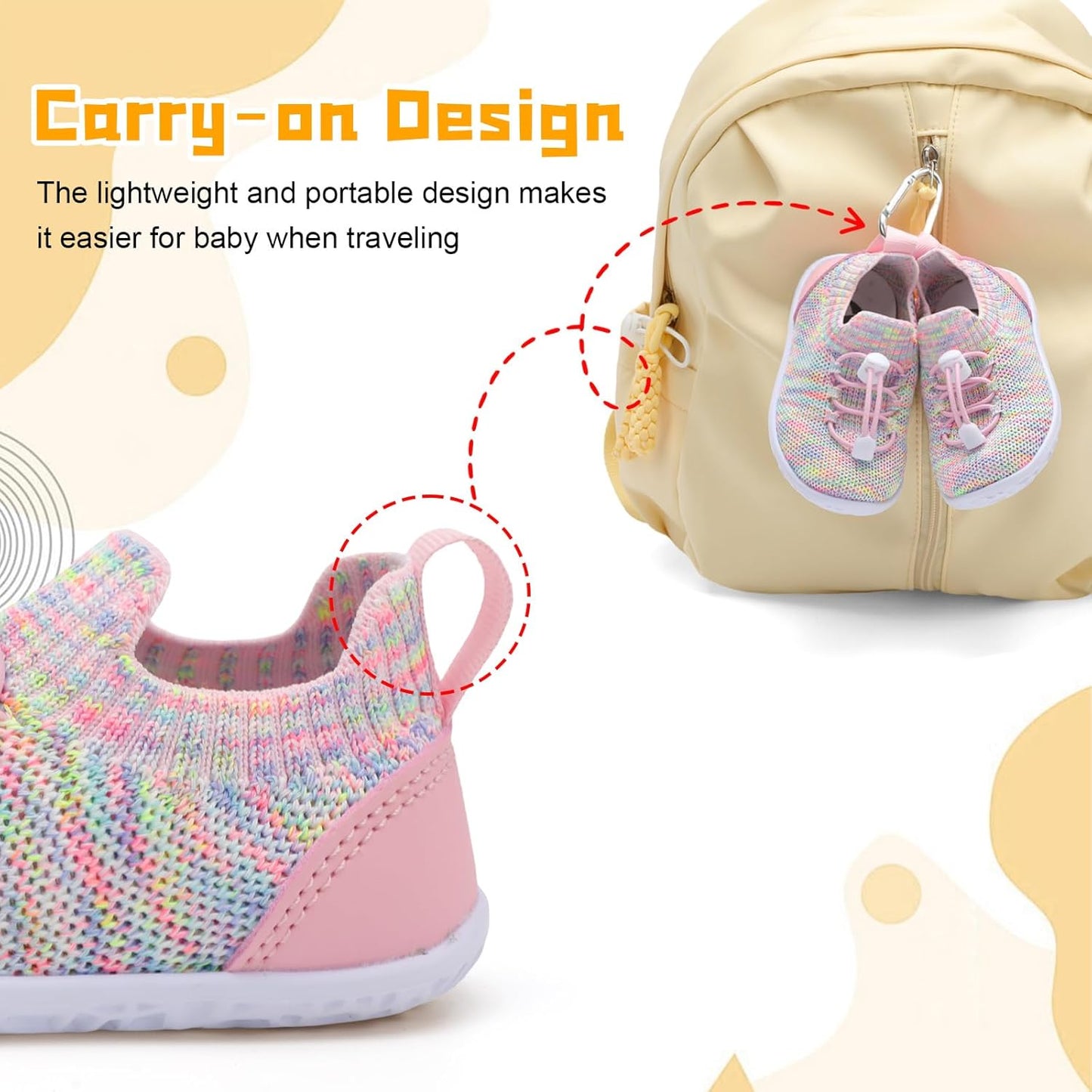 FEETCITY Baby Shoes Boys Girls First Walking Shoes Lightweight Infant Sneakers Slip On Shoe