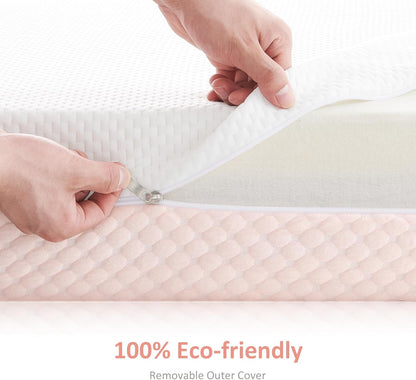 Crib Mattress, Dual Sided Comfort Memory Foam Toddler Bed Mattress, Triple-Layer Breathable Premium