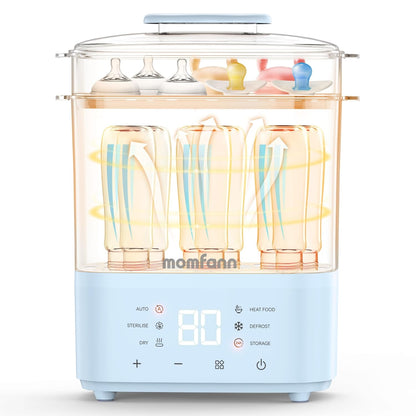 Bottle Sterilizer and Dryer, All-in-One Electric Steam Sterilizer Bottle Sanitizer for Baby