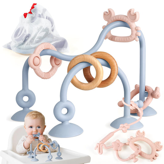 Baby Teething Relief Sensory Toys, High Chair Suction Cup Toy